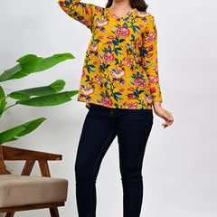 Women's Floral Print Regular Fit Top