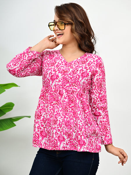 Women's Paisley Printed Casual Top